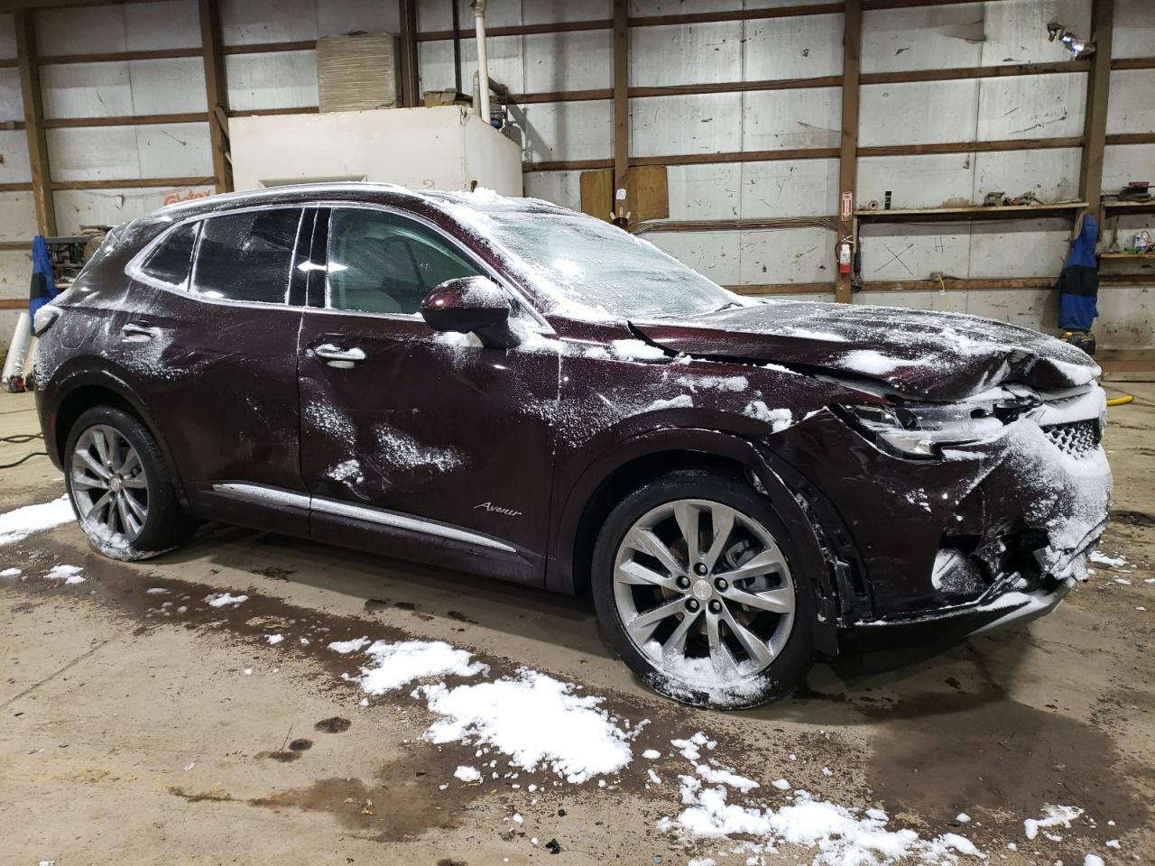 2021 Buick Envision VIN LRBFZSR48MD193321 Copart auction photo, front end / side damage thumbnail 4