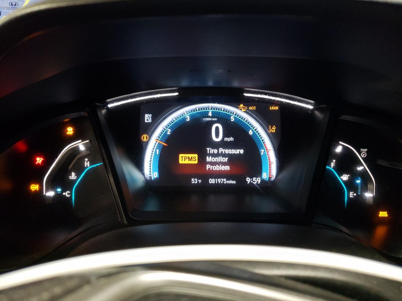 2019 Honda Civic VIN 2HGFC2F69KH593544 Copart auction photo, side / rear end damage thumbnail 9