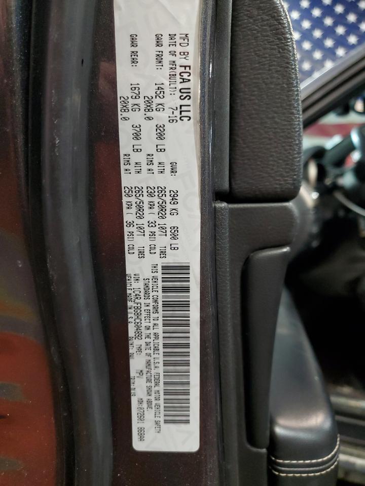 2017 Jeep Grand Cherokee VIN 1C4RJFBG8HC604892 Copart auction photo, front end / side damage thumbnail 13