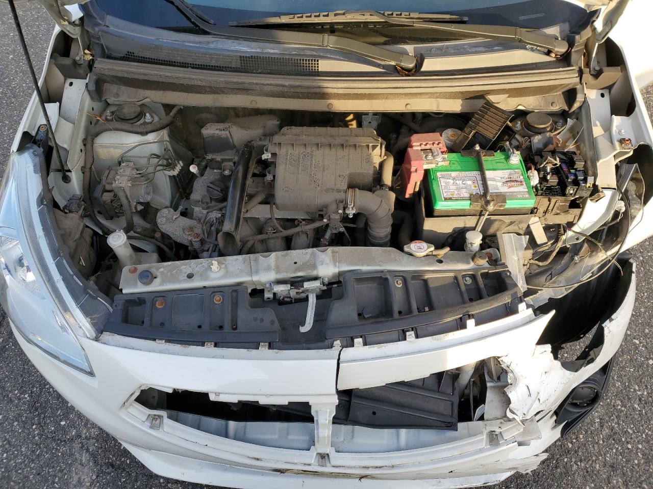 2017 Mitsubishi Mirage VIN ML32F3FJ0HHF14054 Copart auction photo, front end / side damage thumbnail 11
