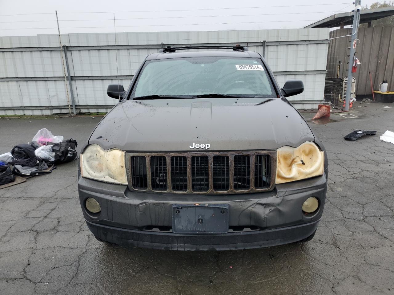 2006 Jeep Grand Cherokee VIN 1J4GS48K76C307611 Copart auction photo, burn damage thumbnail 5