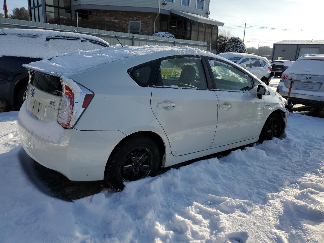 2014 Toyota Prius VIN JTDKN3DU9E1761233 Copart auction photo, top/roof / front end damage thumbnail 3