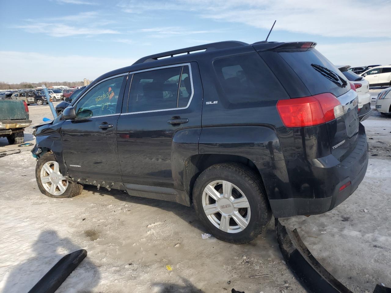 2015 GMC Terrain VIN 2GKFLWEK5F6342790 Copart auction photo, front end / side damage thumbnail 2