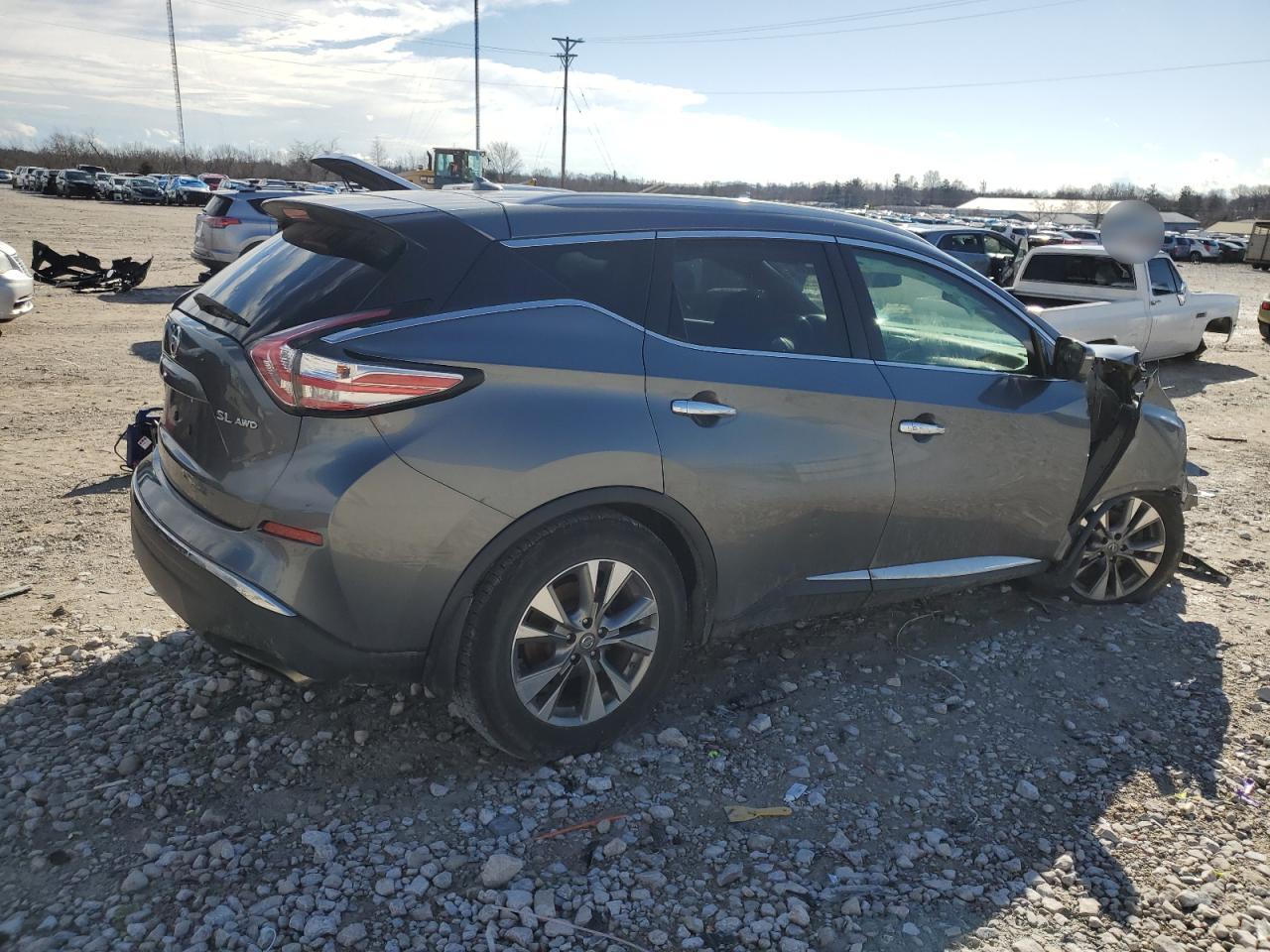 2015 Nissan Murano VIN 5N1AZ2MH9FN239138 Copart auction photo, front end / rear end damage thumbnail 3