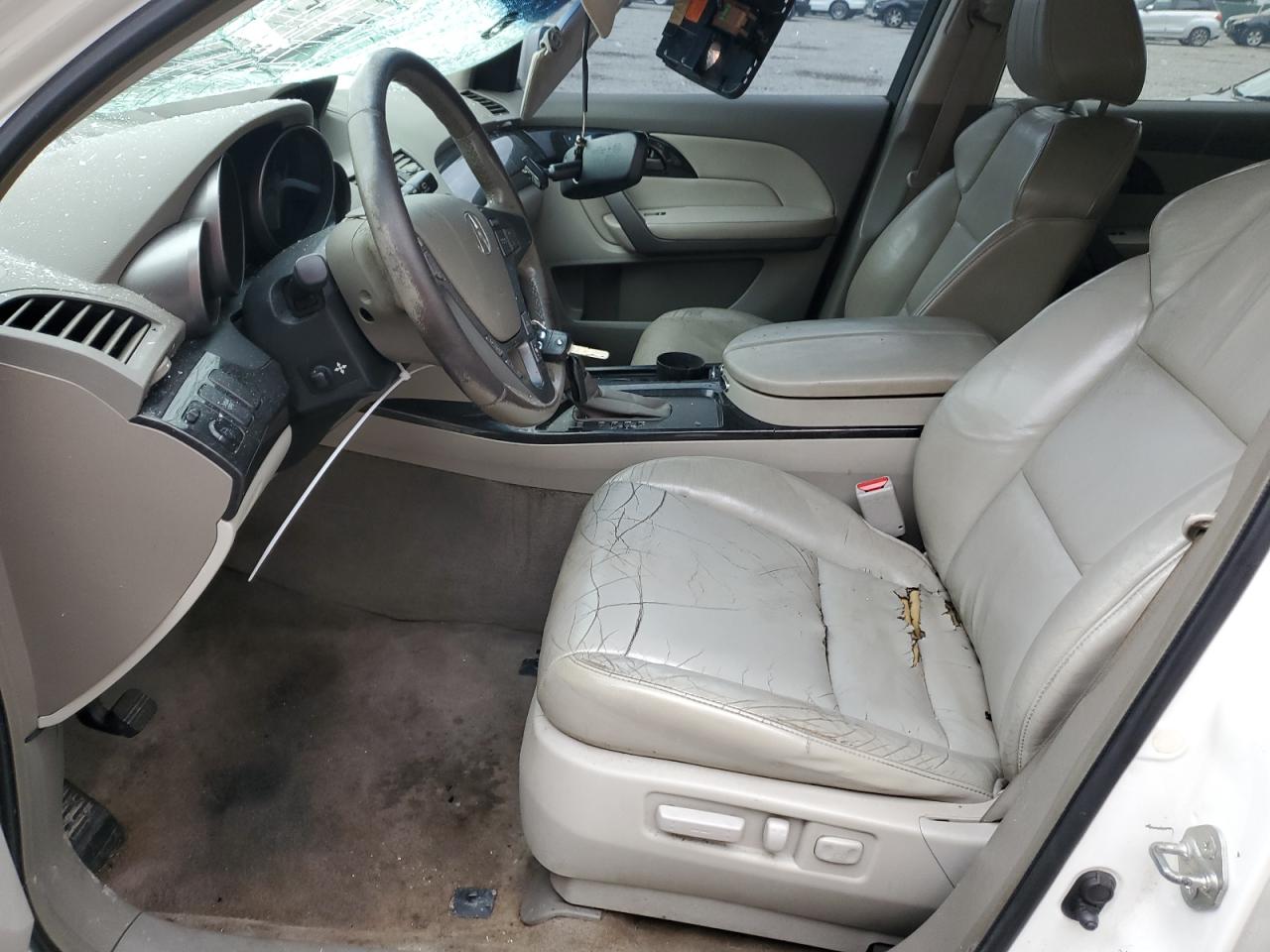 2009 Acura MDX VIN 2HNYD28659H525375 Copart auction photo, top/roof / front end damage thumbnail 7