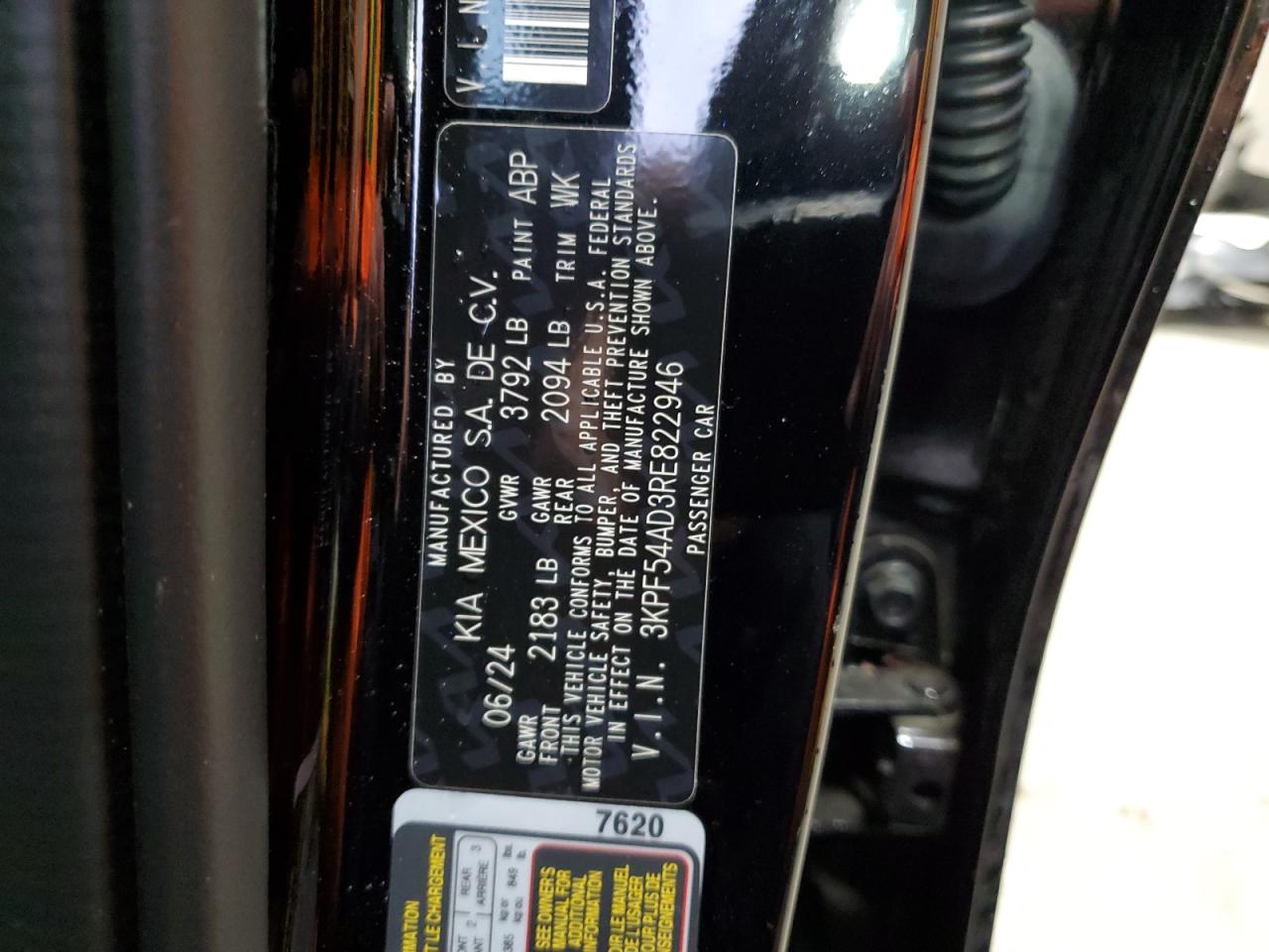 2024 KIA Forte VIN 3KPF54AD3RE822946 Copart auction photo, front end damage thumbnail 14