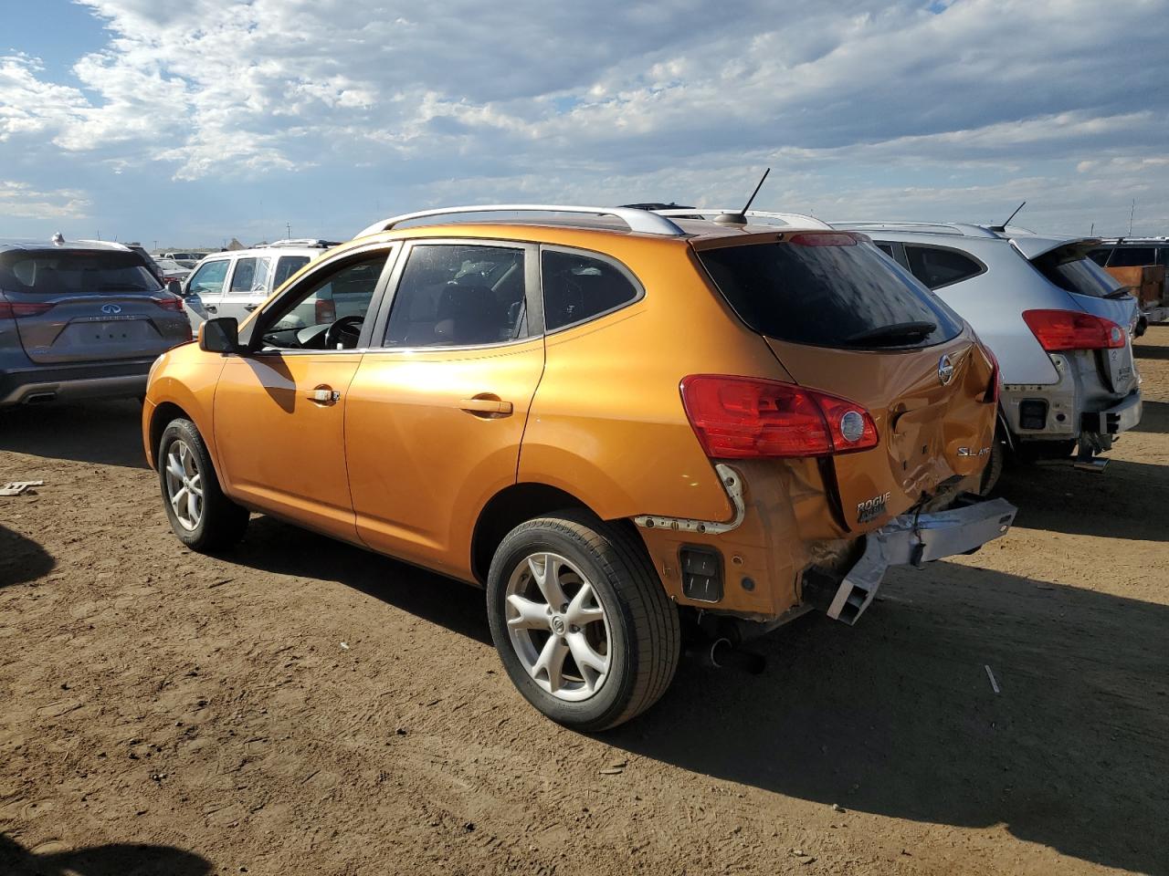 2008 Nissan Rogue VIN JN8AS58VX8W114287 Copart auction photo, rear end damage thumbnail 2