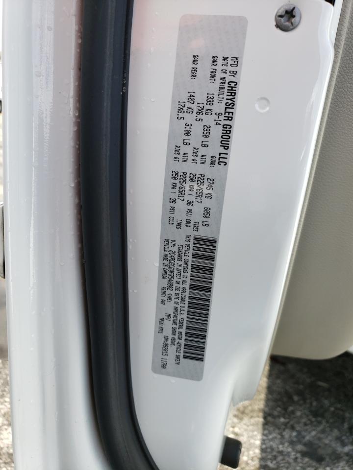2015 Dodge Caravan VIN 2C4RDGCG0FR540802 Copart auction photo, rear end / front end damage thumbnail 13