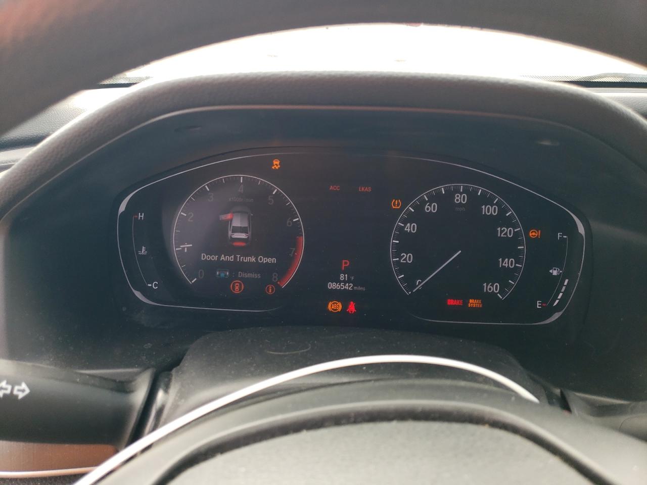 2019 Honda Accord VIN 1HGCV1F12KA174879 Copart auction photo, side / rear end damage thumbnail 9