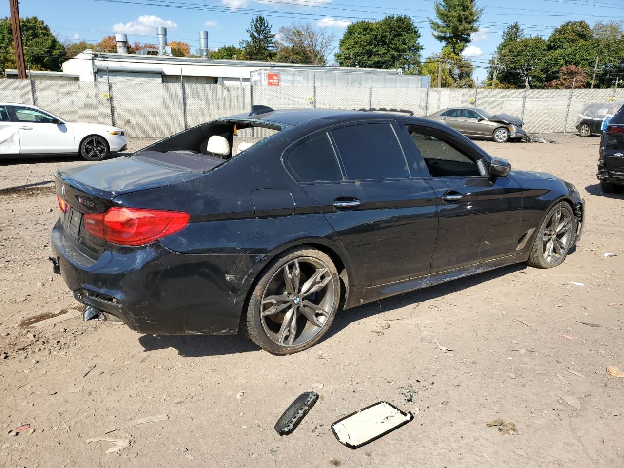 2018 BMW M5 VIN WBAJB9C54JB287050 Copart auction photo, rear end damage thumbnail 3