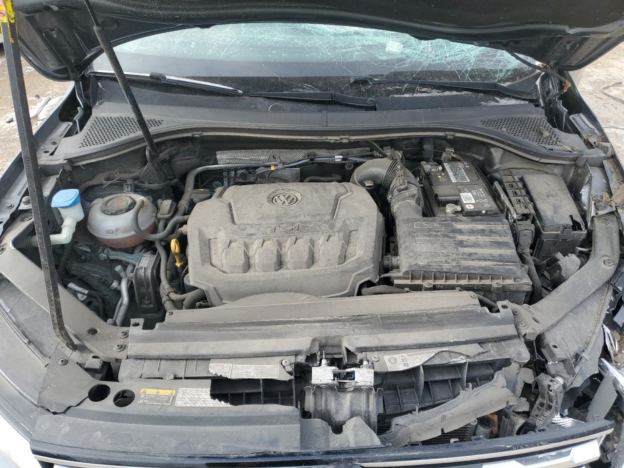 2019 Volkswagen Tiguan VIN 3VV0B7AX9KM174861 Copart auction photo, rollover damage thumbnail 12