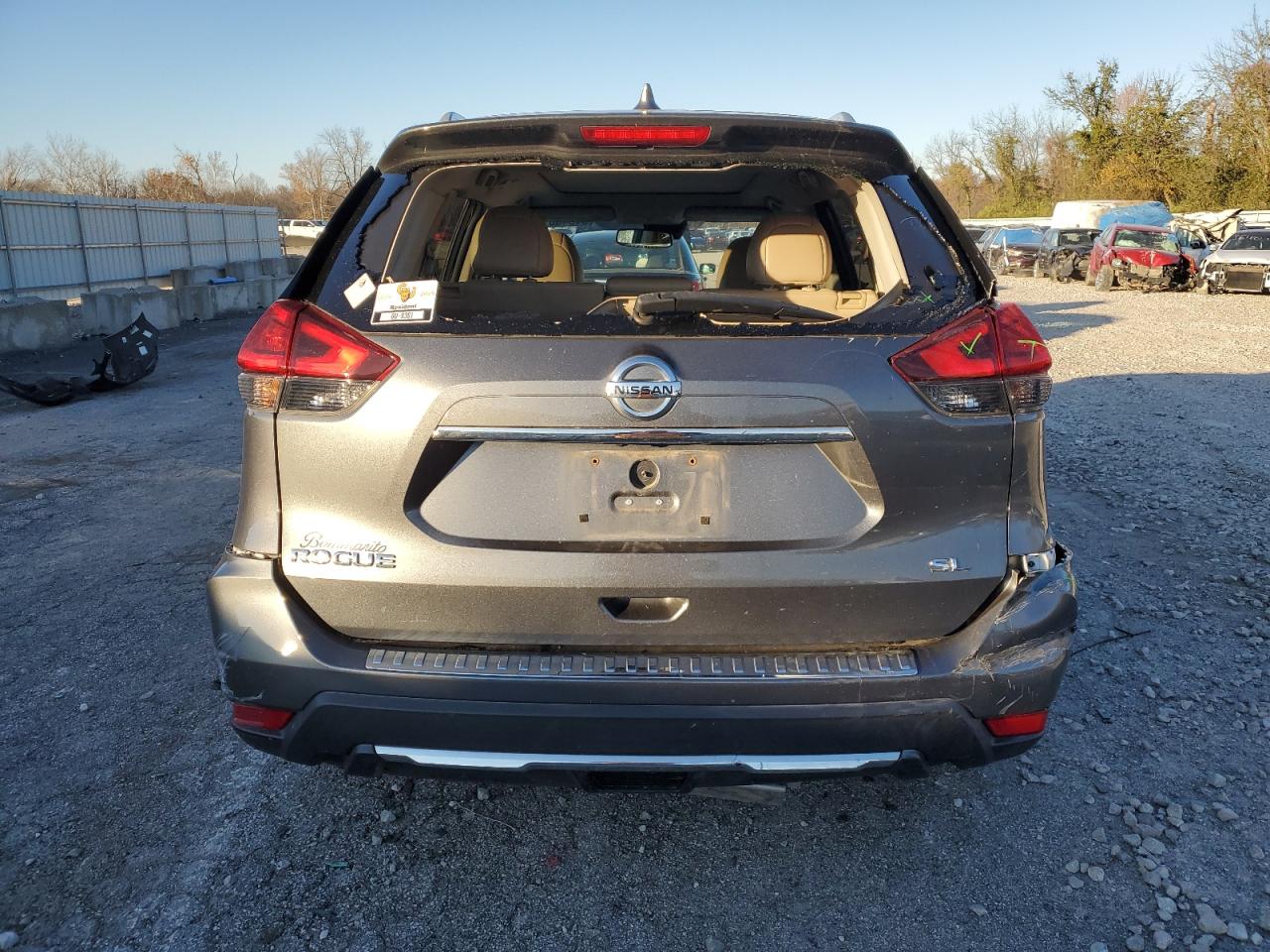 2017 Nissan Rogue VIN 5N1AT2MT0HC753867 Copart auction photo, front end / rear end damage thumbnail 6