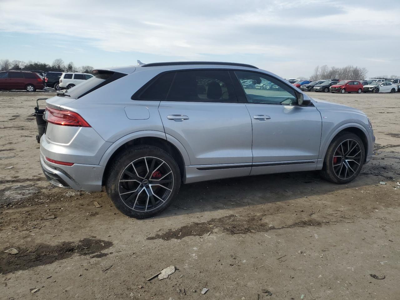 2022 Audi Q8 VIN WA1EVBF1XND034704 Copart auction photo, front end / side damage thumbnail 3