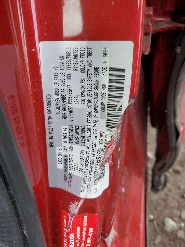 2018 Mazda CX-5 VIN JM3KFBBM7J0430782 Copart auction photo, side / top/roof damage thumbnail 13