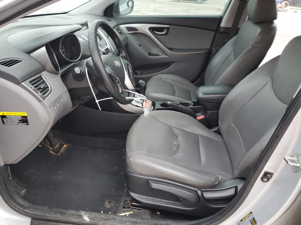 2012 Hyundai Elantra VIN KMHDH4AE8CU274163 Copart auction photo, front end / mechanical damage thumbnail 7