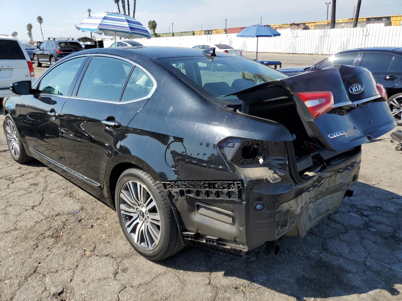 2014 KIA Cadenza VIN KNALN4D76E5148786 Copart auction photo, rear end / front end damage thumbnail 2