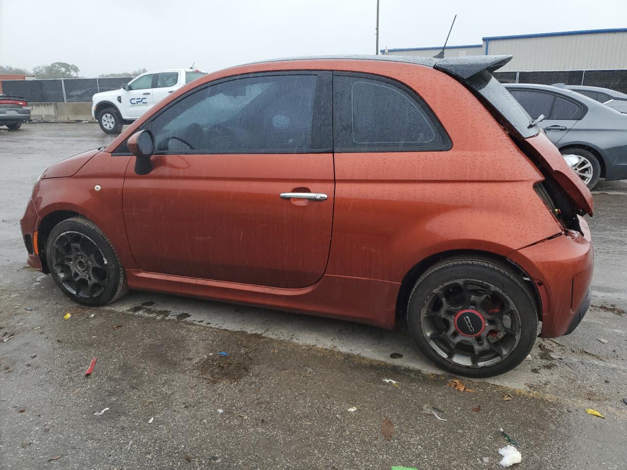 2013 Fiat 500 VIN 3C3CFFHH0DT750102 Copart auction photo, rear end damage thumbnail 2