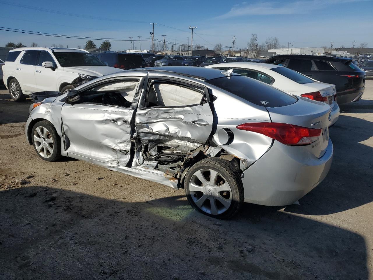 2011 Hyundai Elantra VIN 5NPDH4AE8BH001155 Copart auction photo, side / rear end damage thumbnail 2