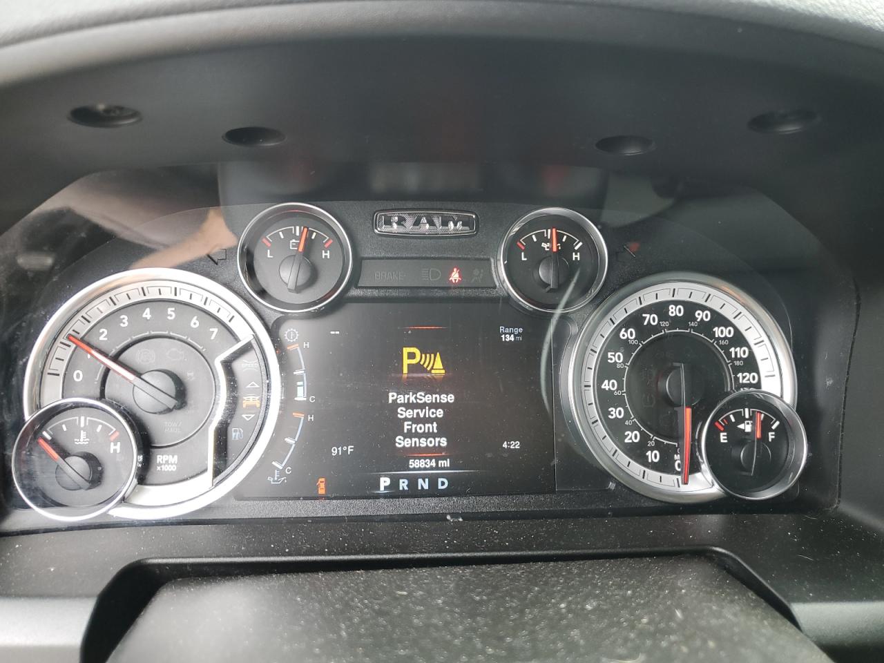 2019 RAM 1500 VIN 1C6RR7TT9KS614667 Copart auction photo, rear end damage thumbnail 9