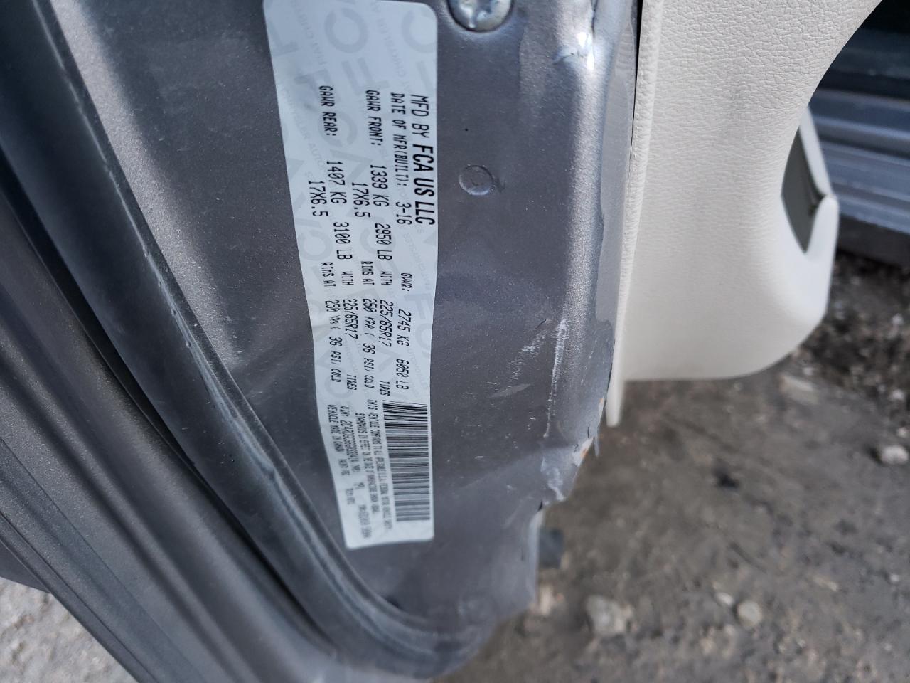 2016 Dodge Caravan VIN 2C4RDGCG6GR333414 Copart auction photo, all over damage thumbnail 12
