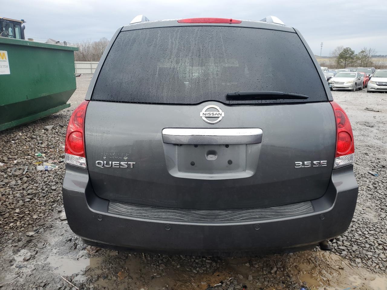 2007 Nissan Quest VIN 5N1BV28U57N142124 Copart auction photo, front end / minor dent/scratches damage thumbnail 6