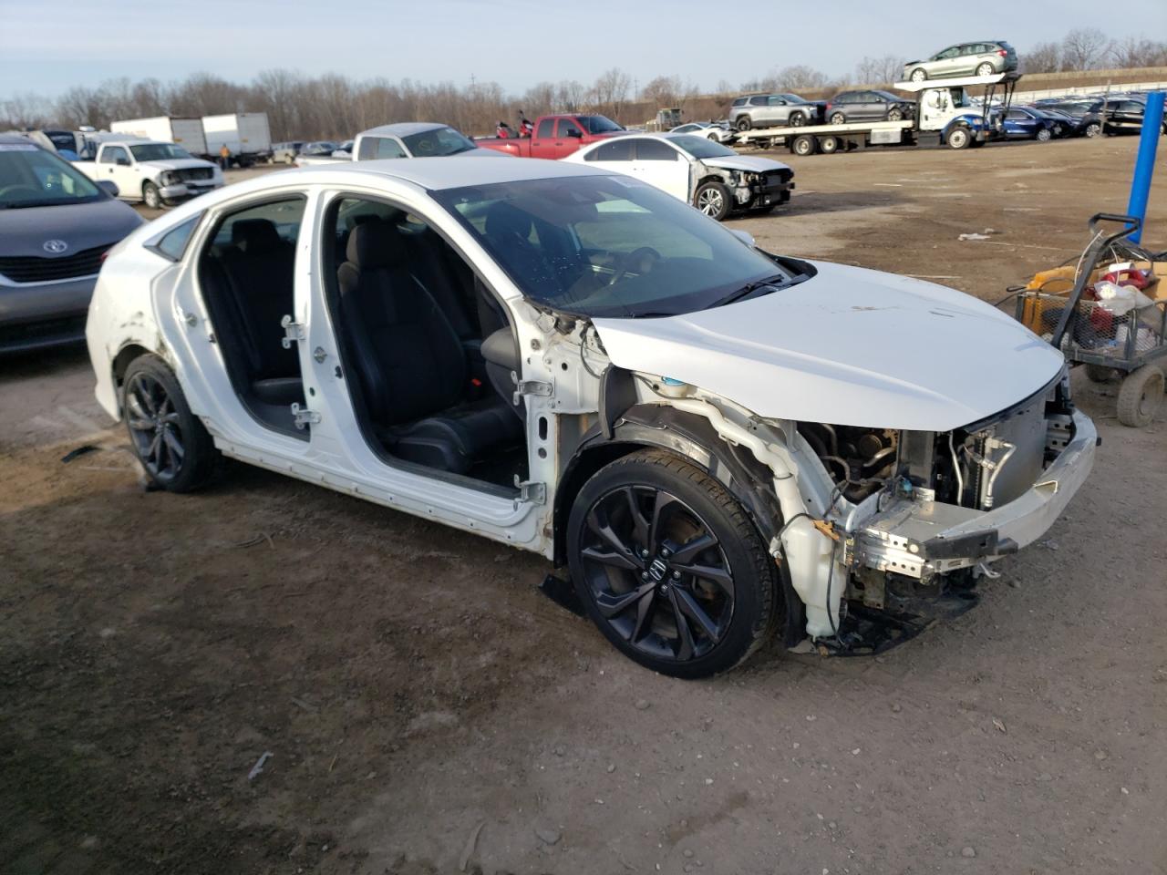 2019 Honda Civic VIN 19XFC2F87KE019892 Copart auction photo, all over damage thumbnail 4