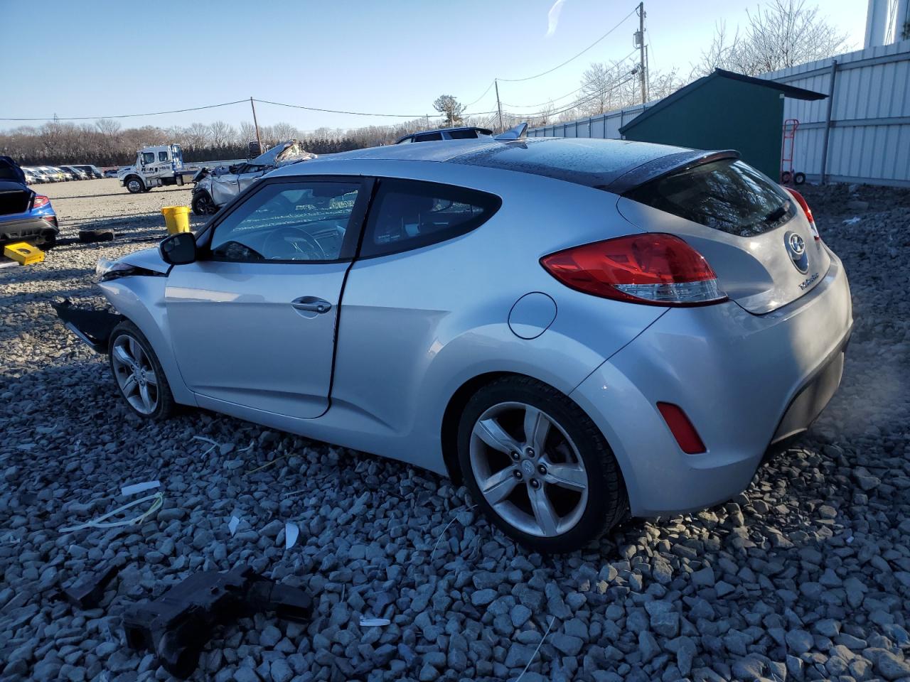 2014 Hyundai Veloster VIN KMHTC6AD6EU203933 Copart auction photo, front end damage thumbnail 2
