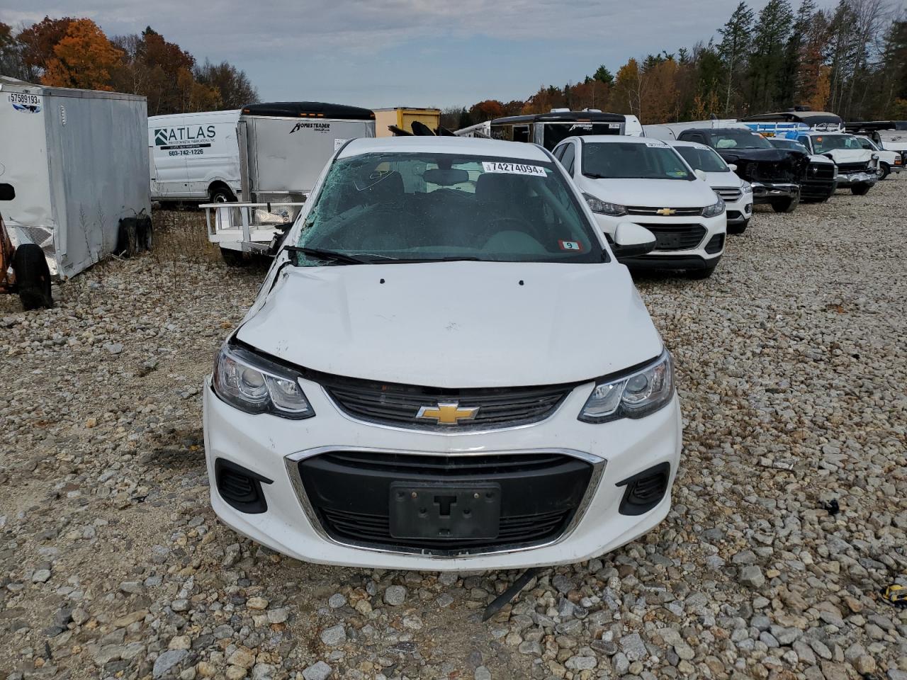 2020 Chevrolet Sonic VIN 1G1JG6SBXL4104504 Copart auction photo, front end damage thumbnail 5