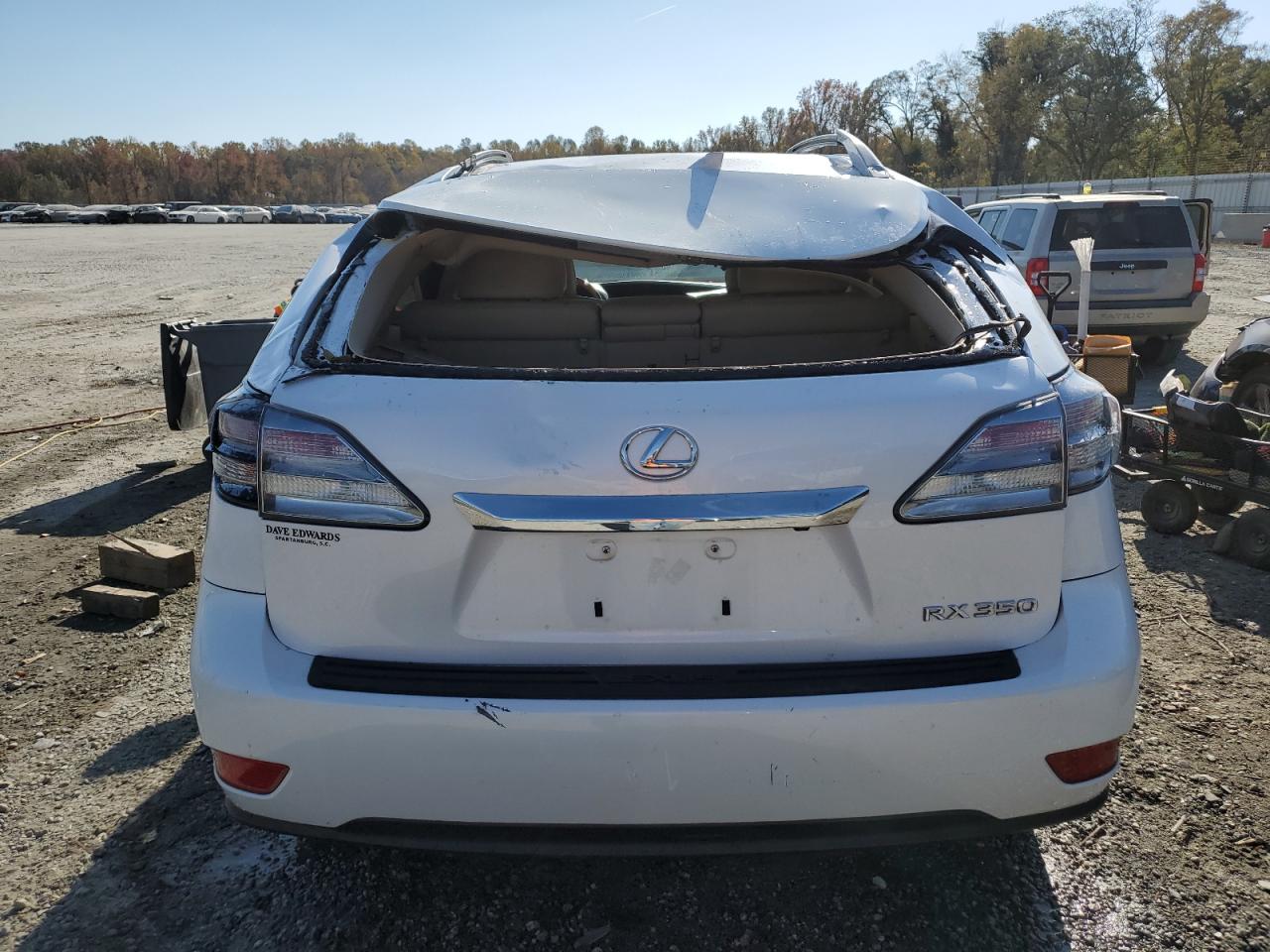 2011 Lexus RX VIN 2T2BK1BA3BC104825 Copart auction photo, top/roof damage thumbnail 6