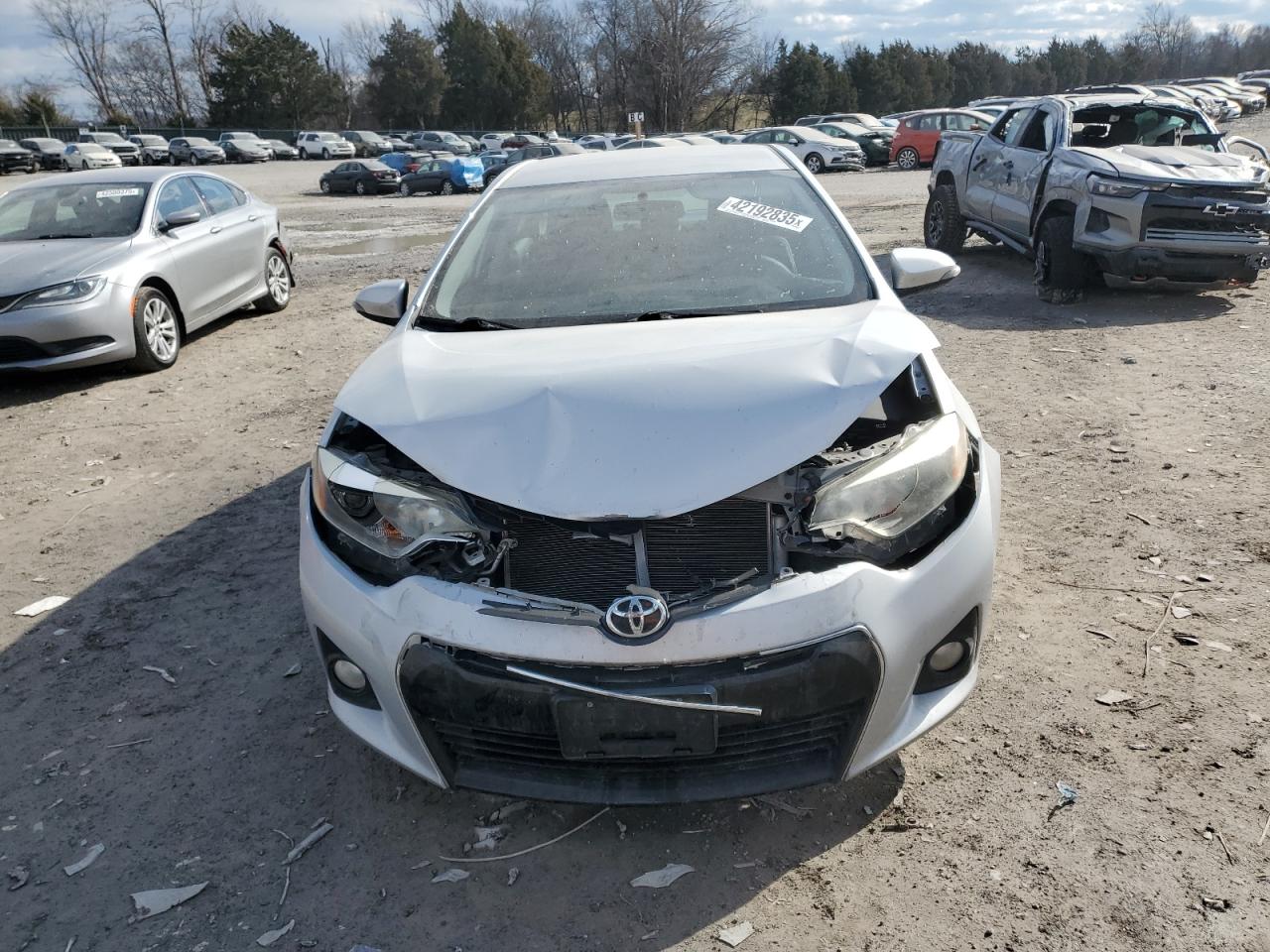 2014 Toyota Corolla VIN 2T1BURHE0EC218731 Copart auction photo, front end damage thumbnail 5