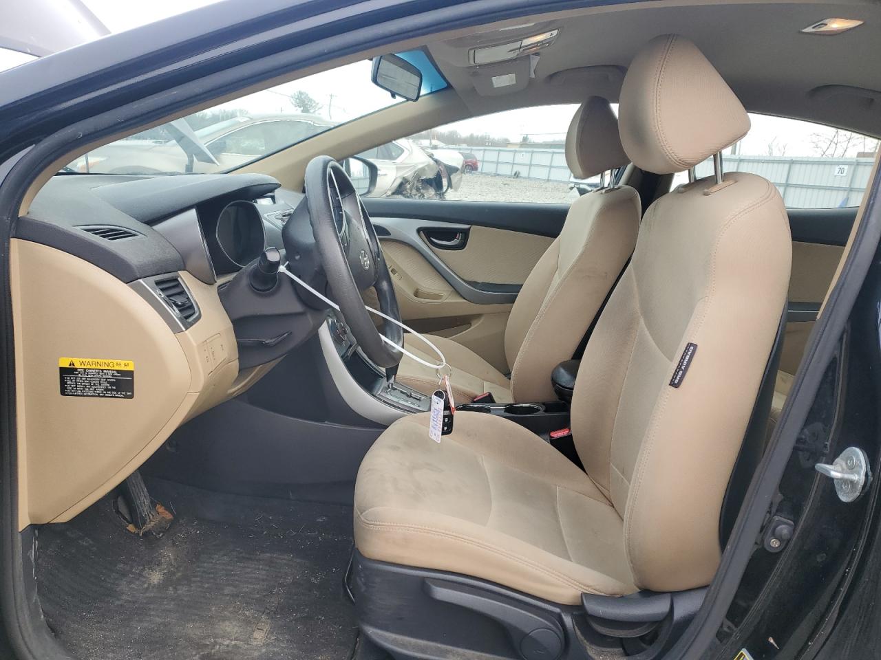2013 Hyundai Elantra VIN KMHDH4AE4DU930988 Copart auction photo, front end / side damage thumbnail 7