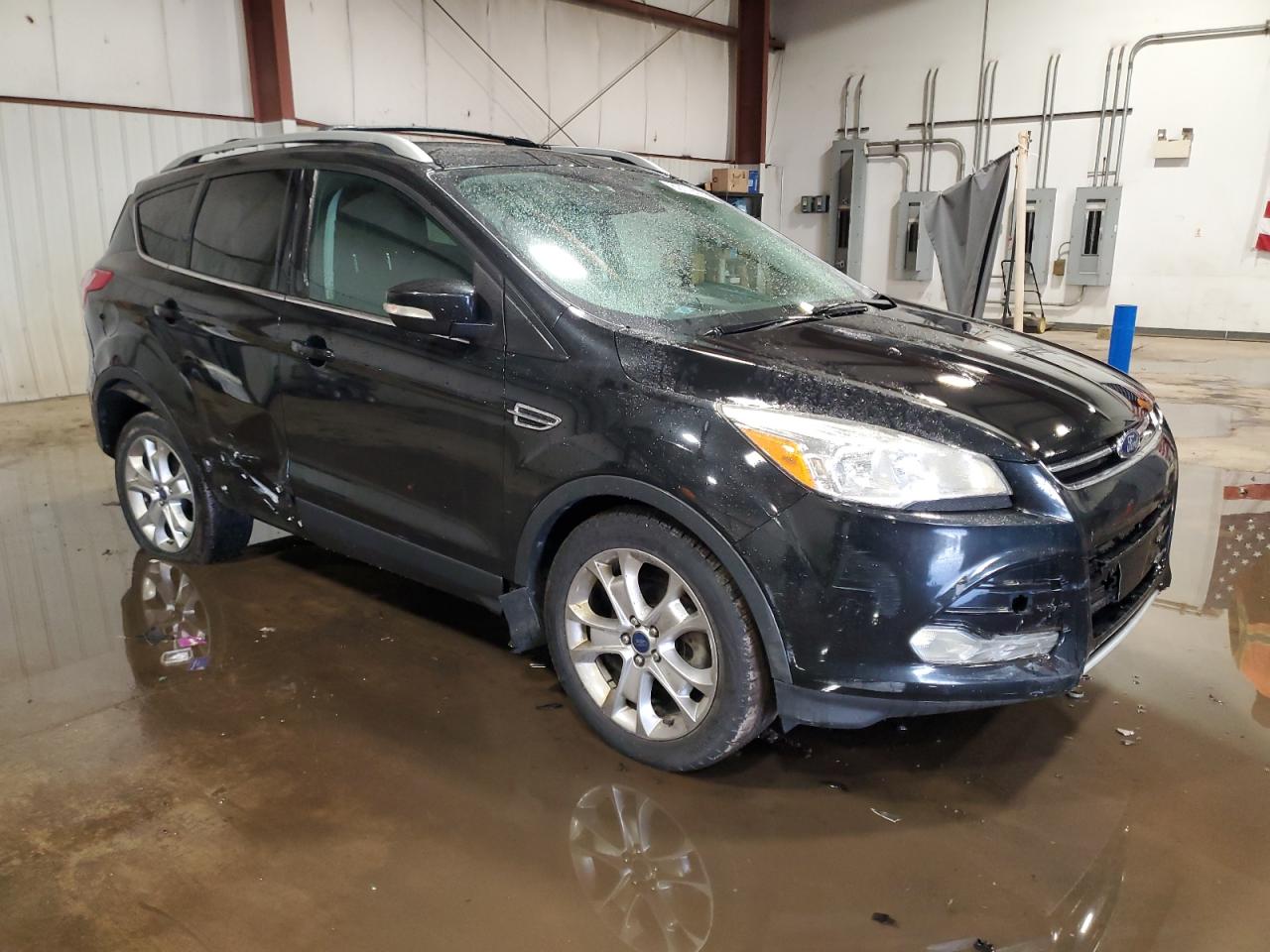 2014 Ford Escape VIN 1FMCU0JX3EUB21064 Copart auction photo, side / front end damage thumbnail 4