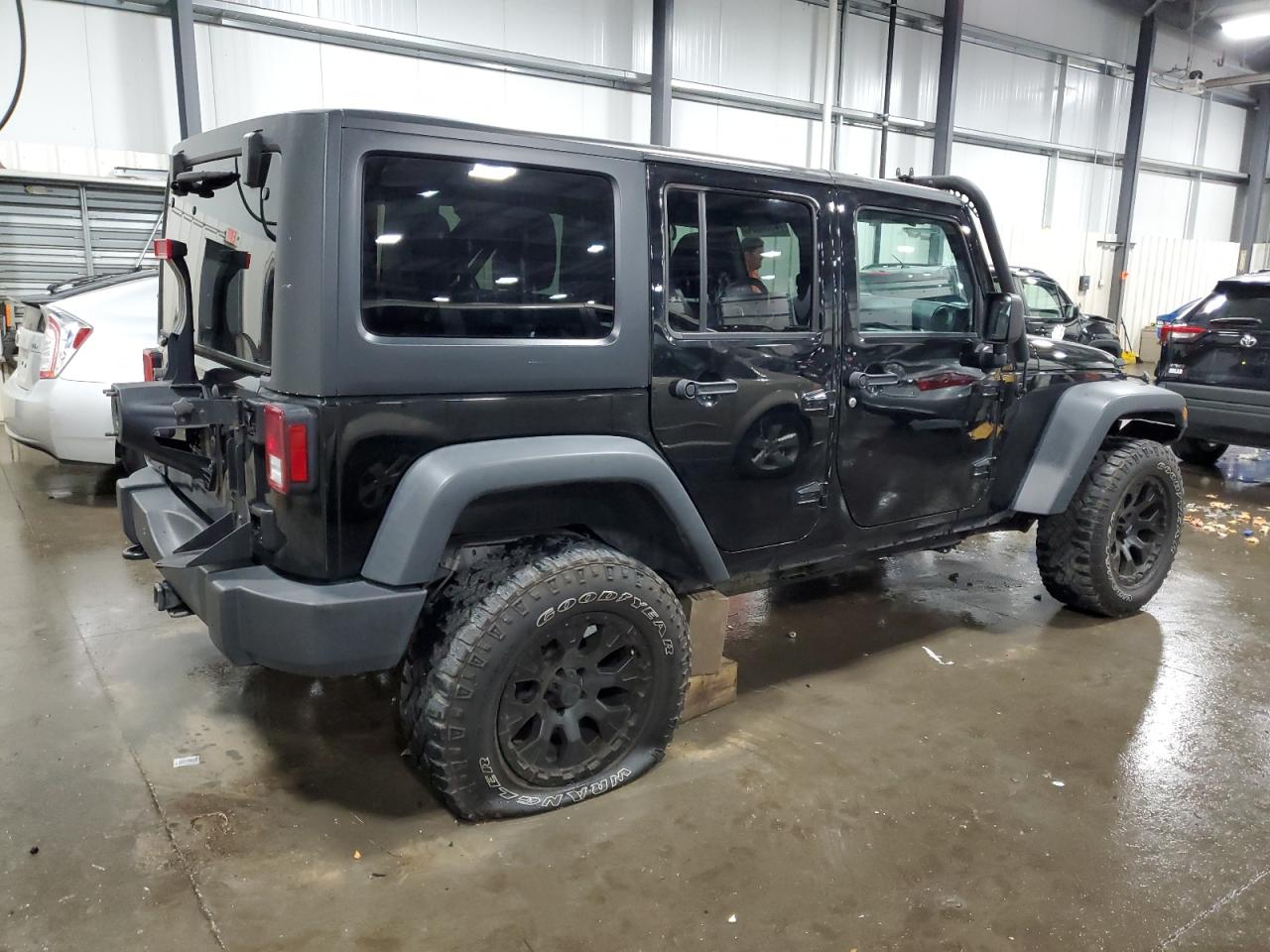 2018 Jeep Wrangler VIN 1C4BJWDGXJL830873 Copart auction photo, side damage thumbnail 3