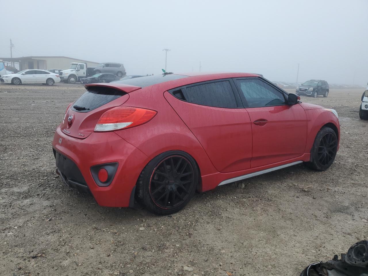 2014 Hyundai Veloster VIN KMHTC6AE2EU212265 Copart auction photo, rear end damage thumbnail 3