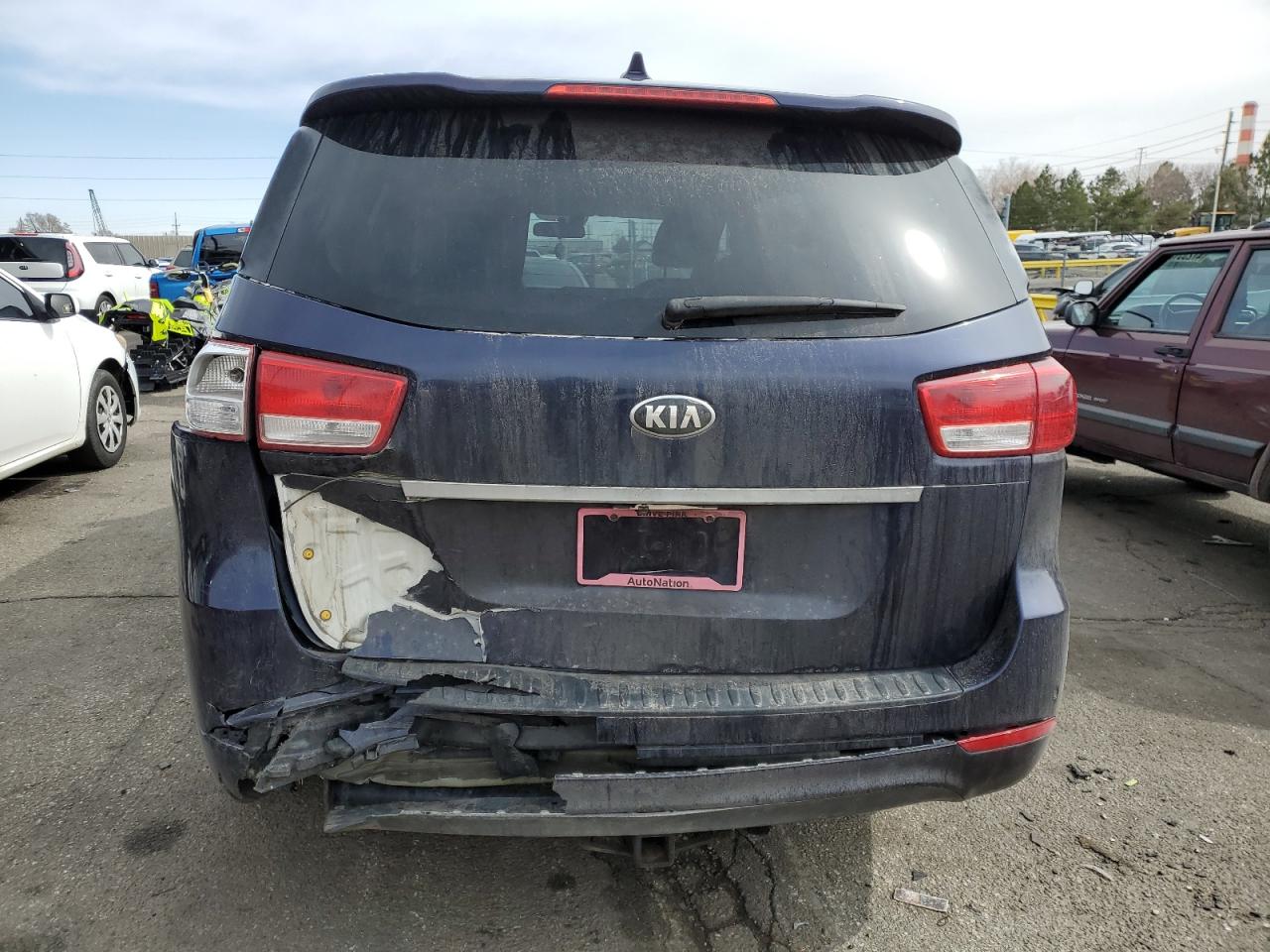 2018 KIA Sedona VIN KNDMB5C13J6380463 Copart auction photo, rear end / hail damage thumbnail 6