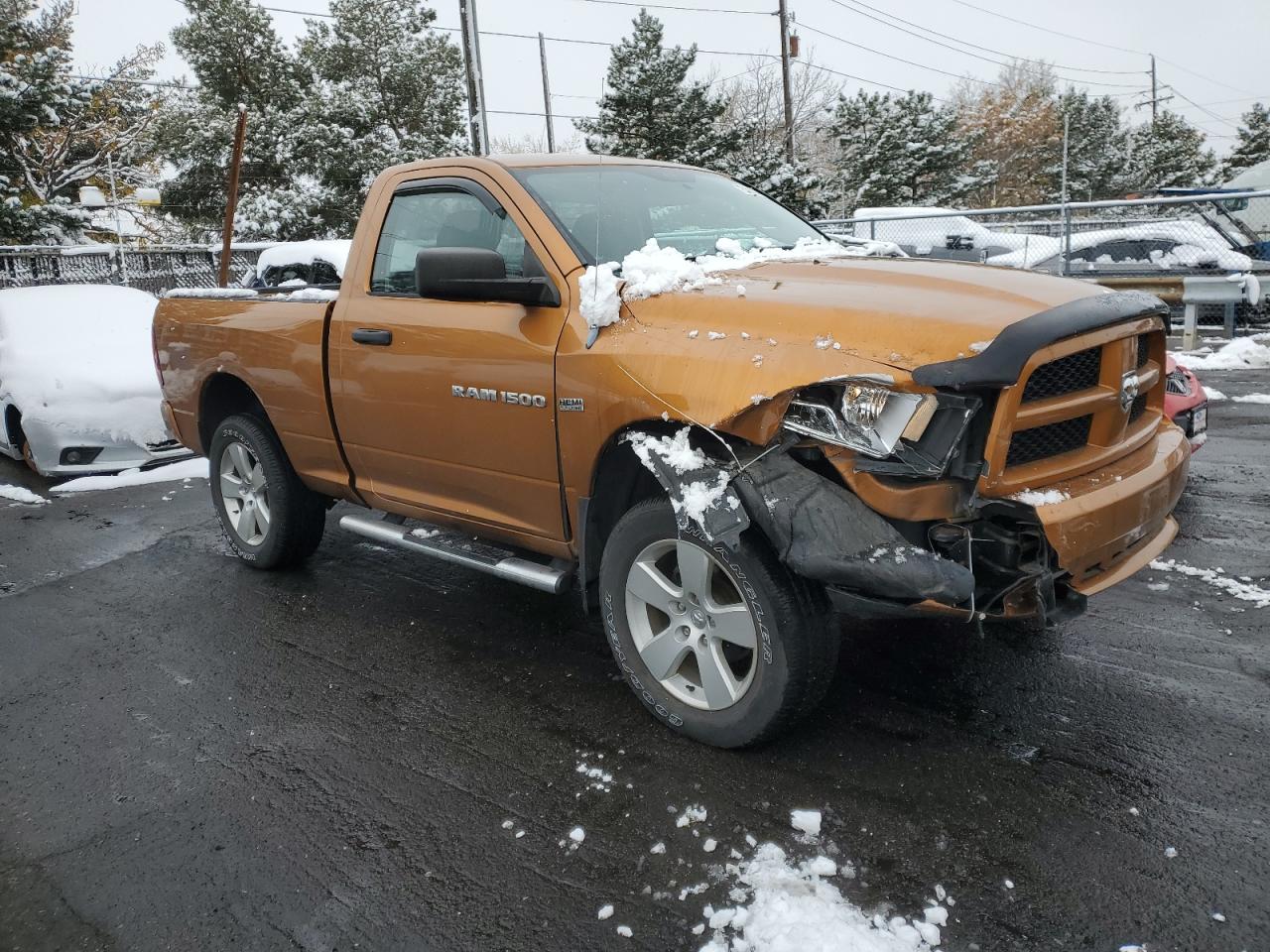 2012 Dodge RAM VIN 3C6JD7ATXCG267213 Copart auction photo, front end damage thumbnail 4