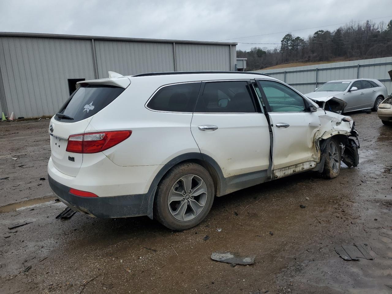 2014 Hyundai Santa Fe VIN KM8SM4HF8EU075151 Copart auction photo, side / front end damage thumbnail 3