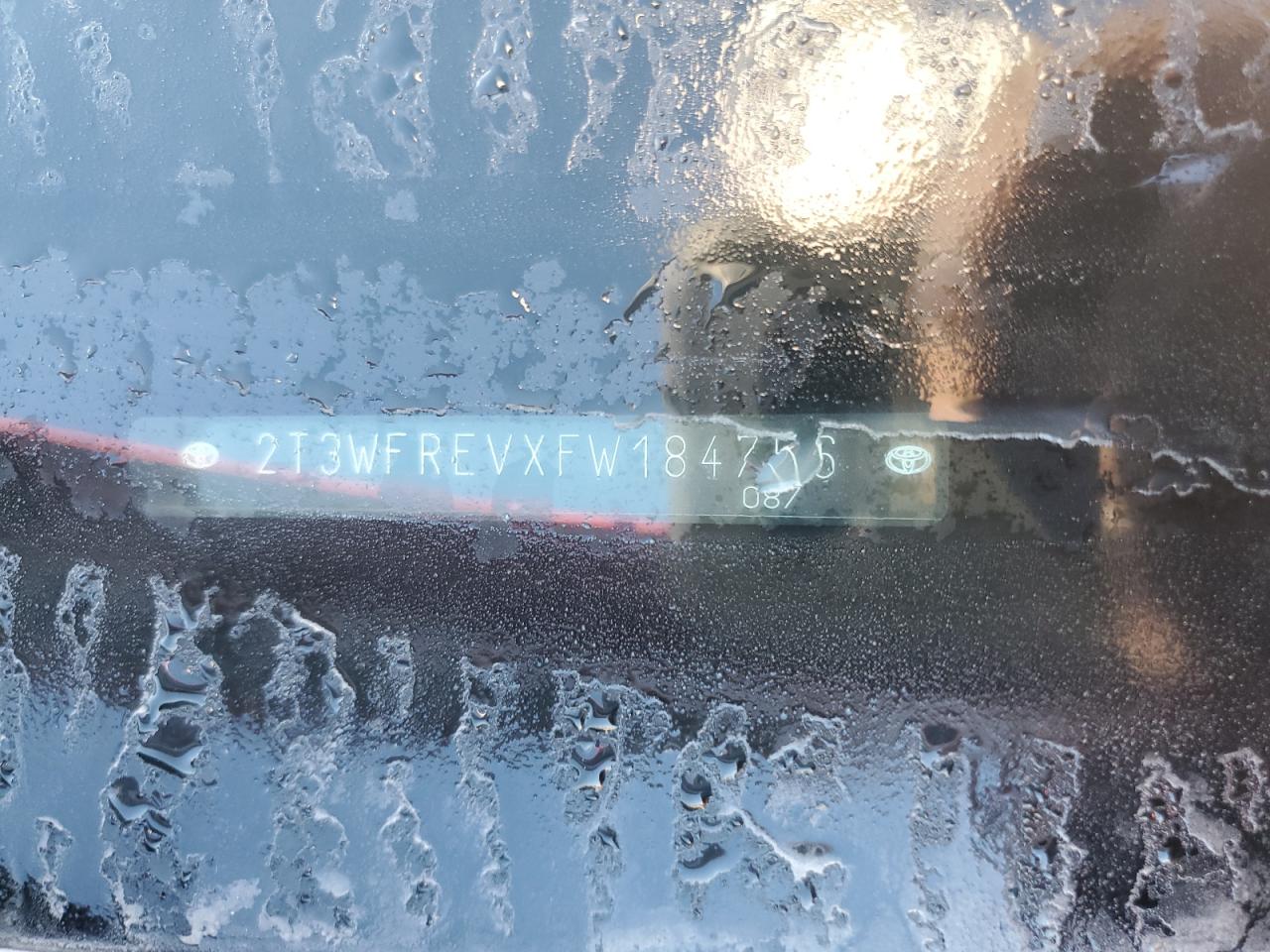 2015 Toyota RAV 4 VIN 2T3WFREVXFW184756 Copart auction photo, side damage thumbnail 13