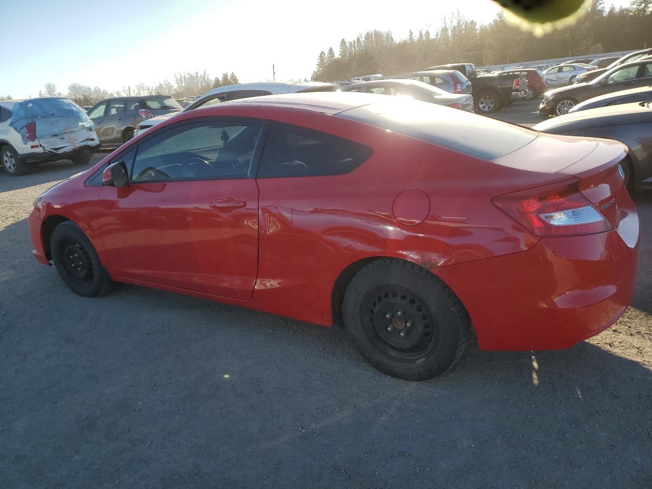 2012 Honda Civic VIN 2HGFG3A59CH001621 Copart auction photo, side / rear end damage thumbnail 2