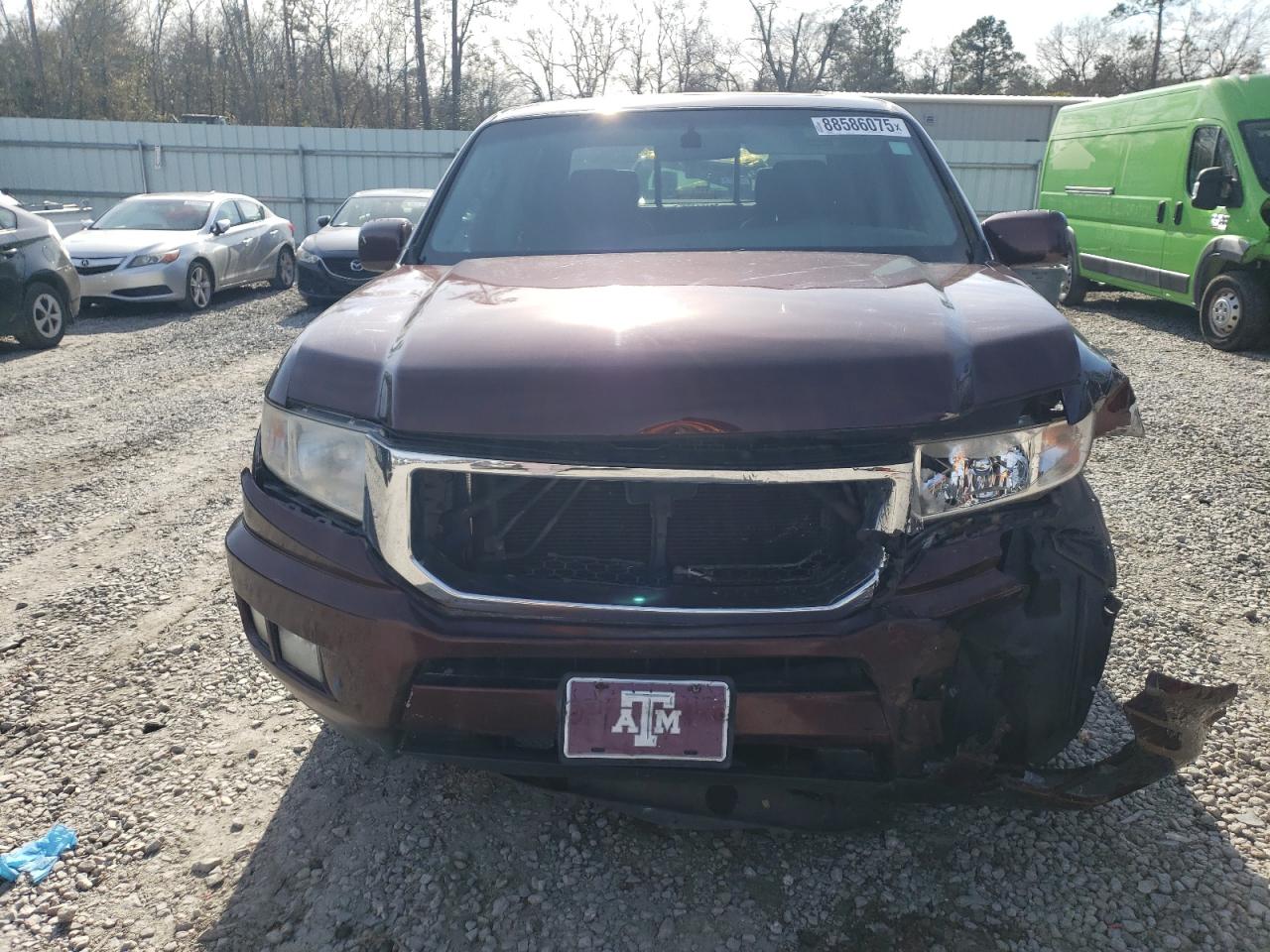 2011 Honda Ridgeline VIN 5FPYK1F59BB001360 Copart auction photo, front end / minor dent/scratches damage thumbnail 5