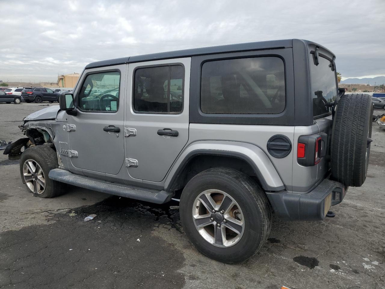 2020 Jeep Wrangler VIN 1C4HJXENXLW230207 Copart auction photo, front end / burn - engine damage thumbnail 2