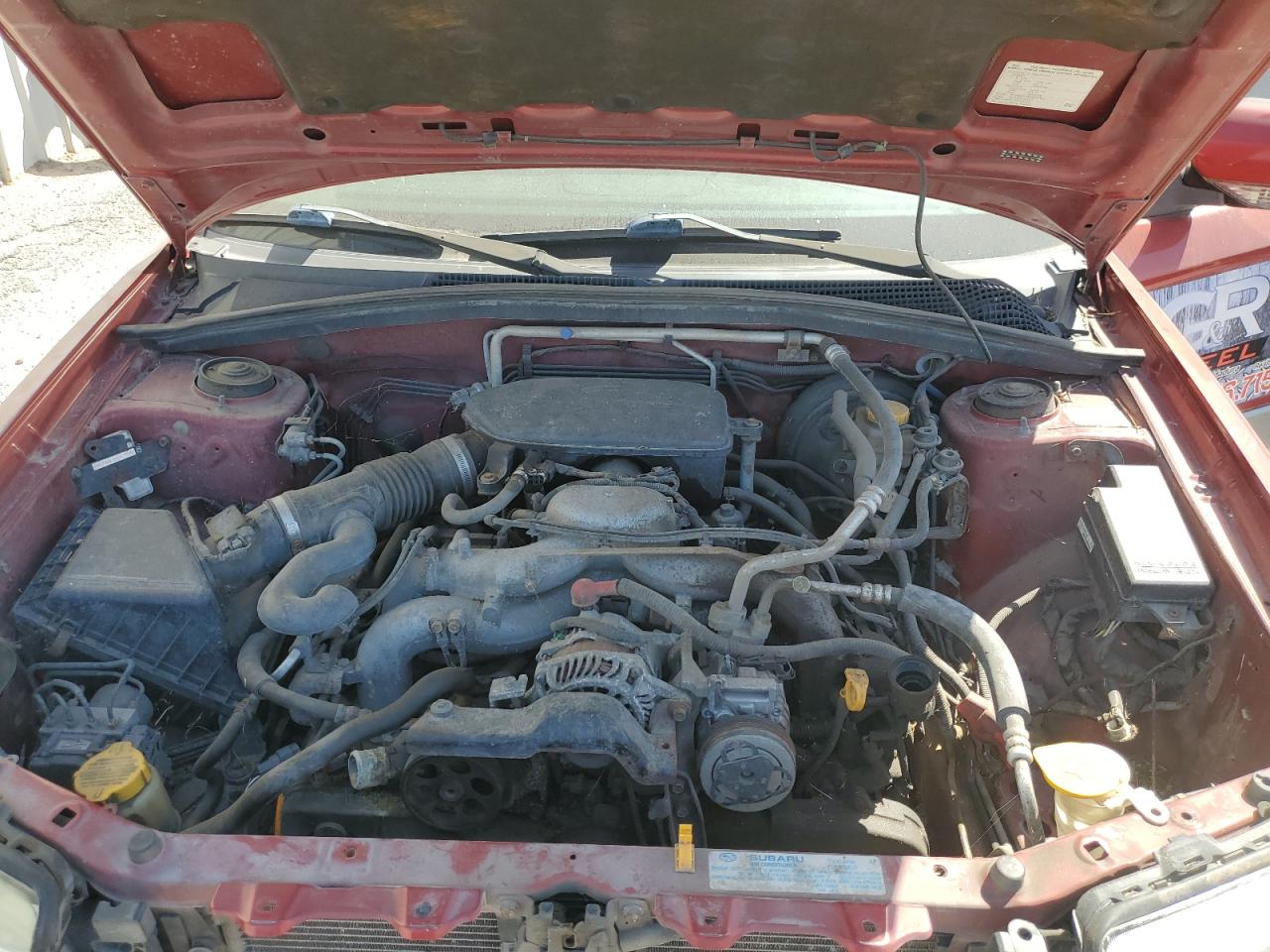 2008 Subaru Forester VIN JF1SG67658H722259 Copart auction photo, mechanical / front end damage thumbnail 11