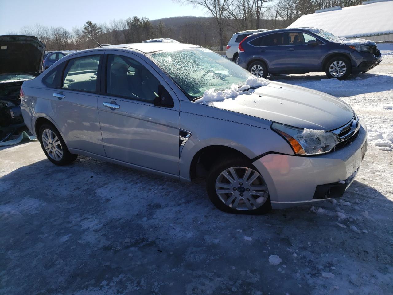 2008 Ford Focus VIN 1FAHP35NX8W254365 Copart auction photo, undercarriage / front end damage thumbnail 4