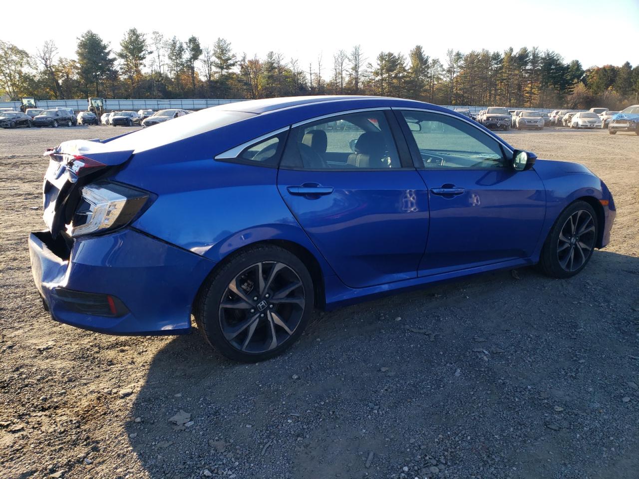 2019 Honda Civic VIN 2HGFC2F8XKH543656 Copart auction photo, rear end / minor dent/scratches damage thumbnail 3