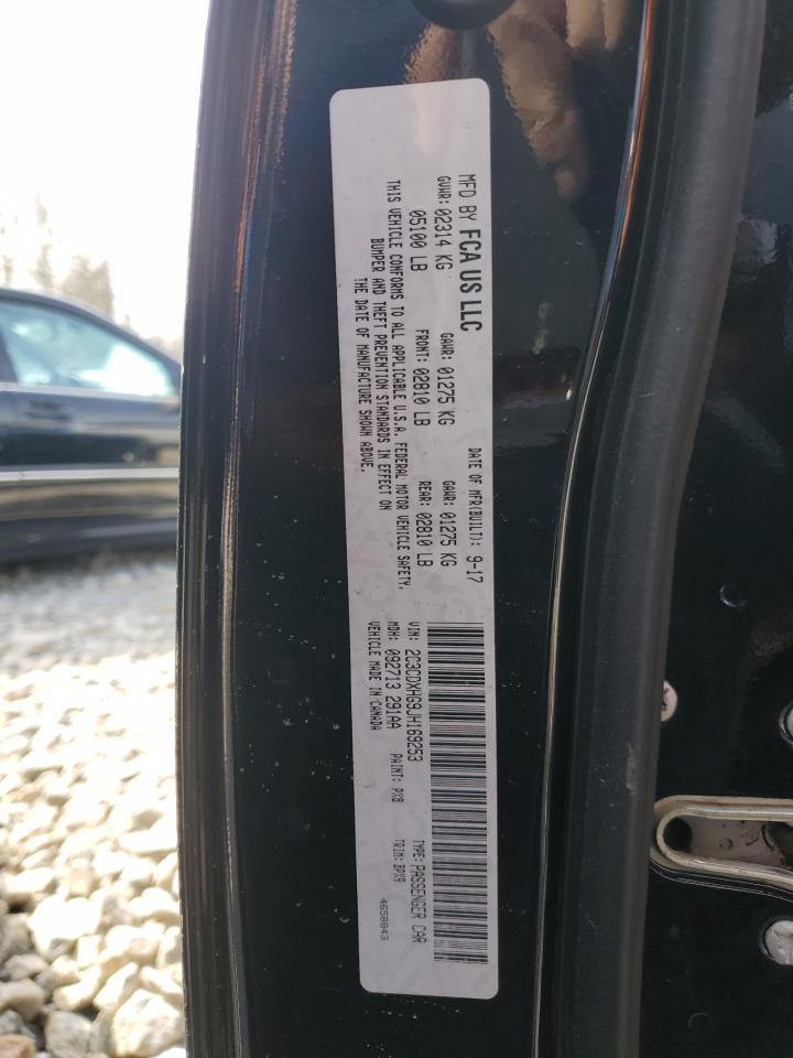 2018 Dodge Charger VIN 2C3CDXHG9JH169253 Copart auction photo, side damage thumbnail 12