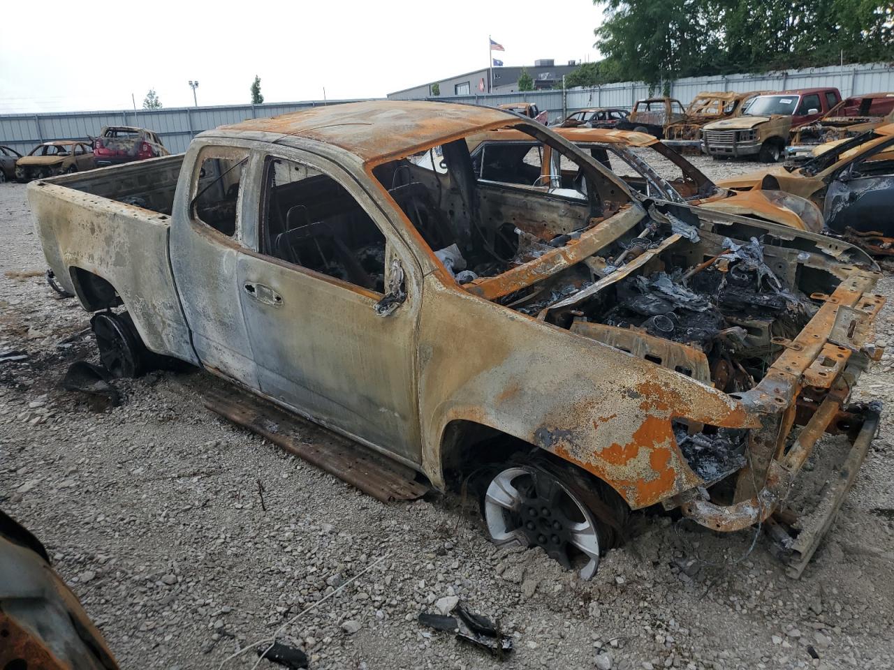 2016 Chevrolet Colorado VIN 1GCHTDE37G1175693 Copart auction photo, burn damage thumbnail 4