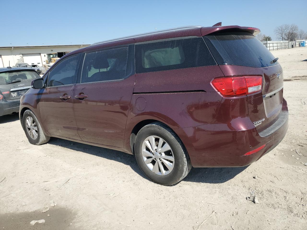 2017 KIA Sedona VIN KNDMB5C19H6338583 Copart auction photo, front end / side damage thumbnail 2