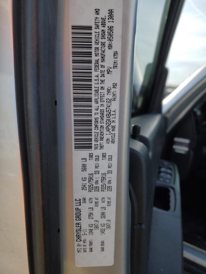 2011 Jeep Liberty (North America) VIN 1J4PN2GK4BW574162 Copart auction photo, side damage thumbnail 12