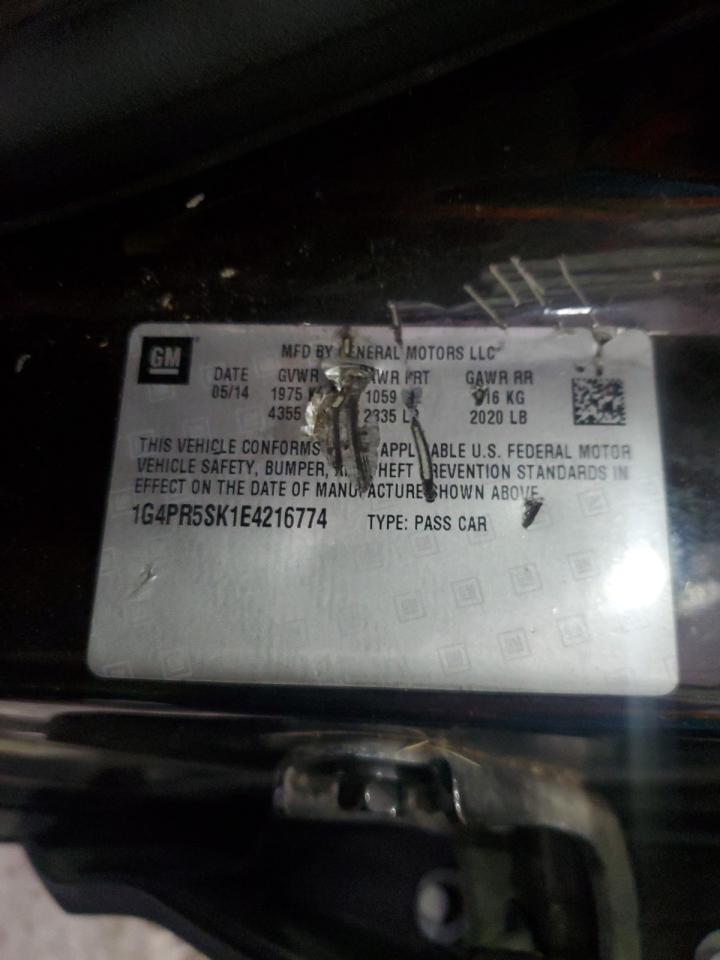2014 Buick Verano VIN 1G4PR5SK1E4216774 Copart auction photo, front end damage thumbnail 14