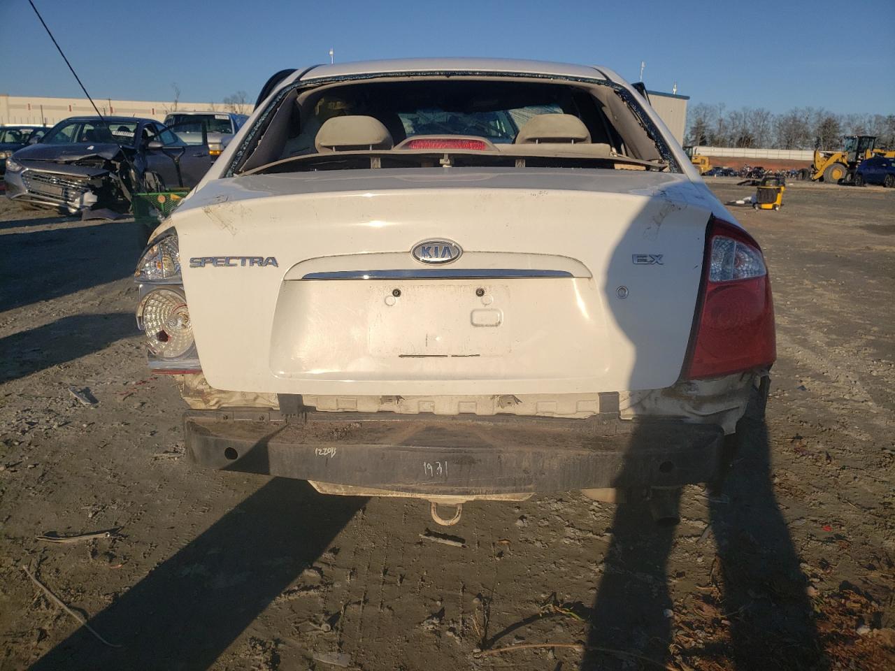 2006 KIA Spectra VIN KNAFE121665267305 Copart auction photo, all over damage thumbnail 6